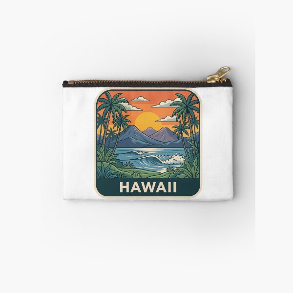 Item preview, Vintage Hawaii Tropical Volcano Beach Sunset Graphic designed and sold by Paper Drip.