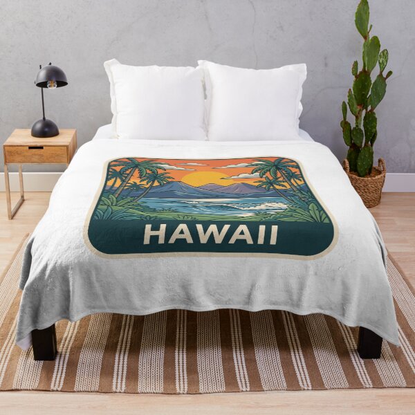 Item preview, Vintage Hawaii Tropical Volcano Beach Sunset Graphic designed and sold by Paper Drip.