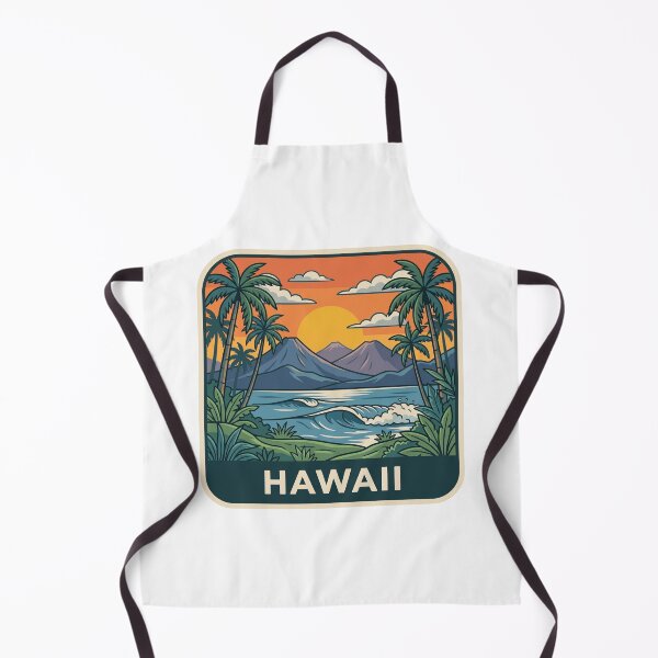 Item preview, Vintage Hawaii Tropical Volcano Beach Sunset Graphic designed and sold by Paper Drip.