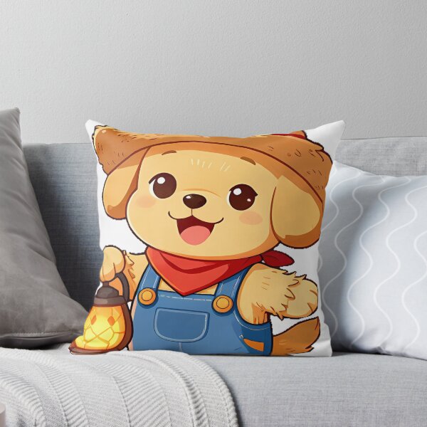 Item preview, Cute Golden Puppy Scarecrow Icon designed and sold by pumsquare.