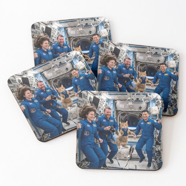 Item preview, Cat floating in NASA spacecraft  designed and sold by WiseBow.