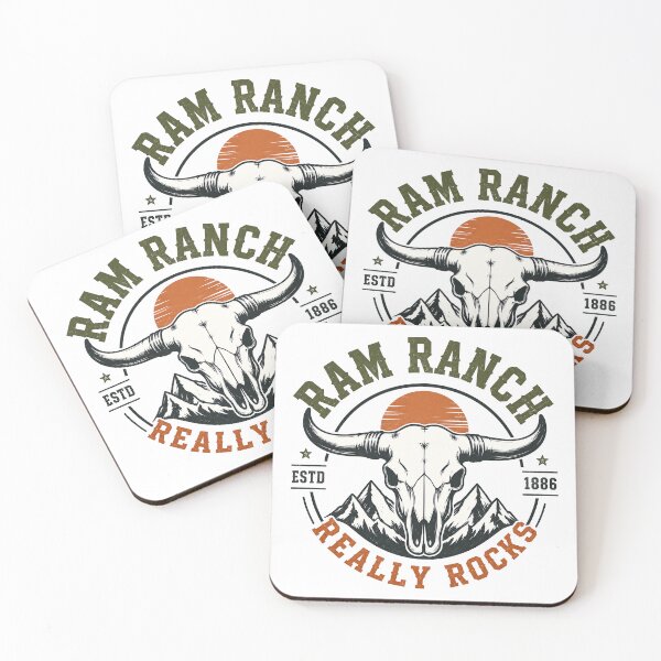 Item preview, Ram Ranch Really Rocks, Ram Ranch Longhorn Skull Mountain Western Vintage Cowboy designed and sold by graphic-genie.