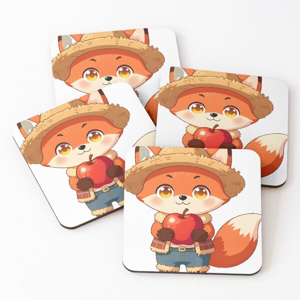 Item preview, Cute Red Fox Scarecrow Icon designed and sold by pumsquare.
