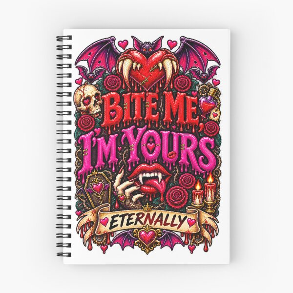 Item preview, DARK LOVE ❤️ - MONSTER ROMANCE COLLETION -  VAMPIRE LOVE - BITE ME, I'M YOURS - ETERNALLY designed and sold by WheelieGdArt.