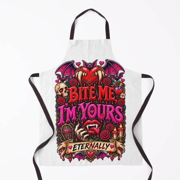 Item preview, DARK LOVE ❤️ - MONSTER ROMANCE COLLETION -  VAMPIRE LOVE - BITE ME, I'M YOURS - ETERNALLY designed and sold by WheelieGdArt.