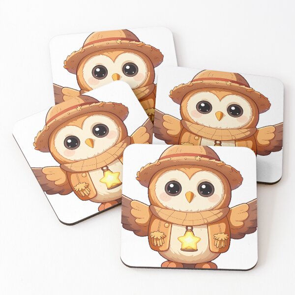 Item preview, Cute Barn Owl Scarecrow Icon designed and sold by pumsquare.