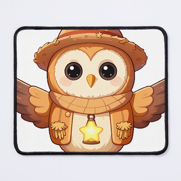 Item preview, Cute Barn Owl Scarecrow Icon designed and sold by pumsquare.