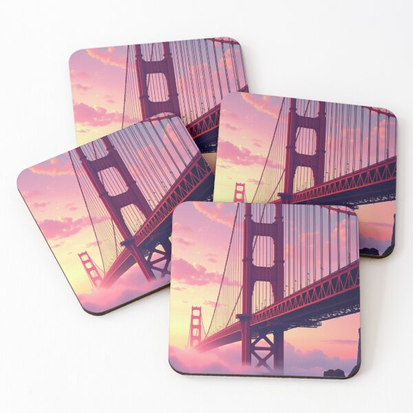 Item preview, Cozy Retro Golden Gate Bridge Pixel Art designed and sold by grzezzz.