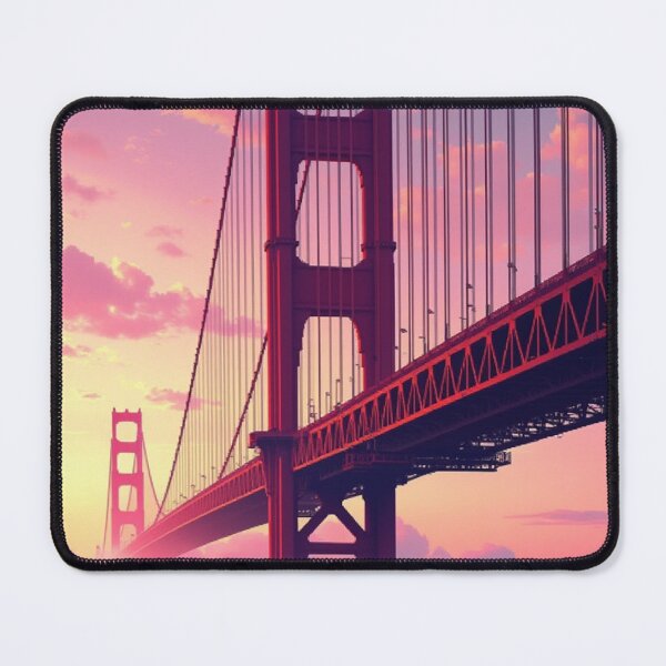 Item preview, Cozy Retro Golden Gate Bridge Pixel Art designed and sold by grzezzz.