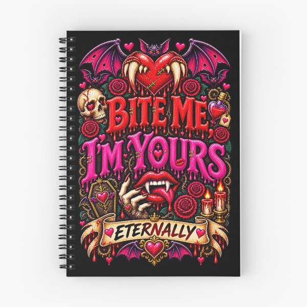 Item preview, DARK LOVE ❤️ - MONSTER ROMANCE COLLETION -  VAMPIRE LOVE -  BITE ME, I'M YOURS - ETERNALLY - v2 designed and sold by WheelieGdArt.