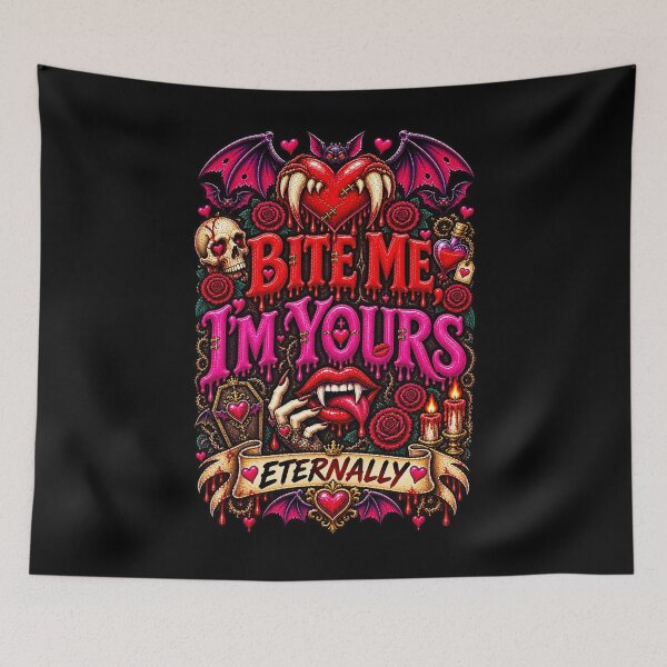 Item preview, DARK LOVE ❤️ - MONSTER ROMANCE COLLETION -  VAMPIRE LOVE -  BITE ME, I'M YOURS - ETERNALLY - v2 designed and sold by WheelieGdArt.