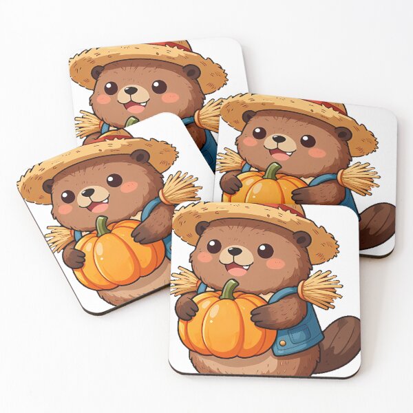 Item preview, Cute Beaver Scarecrow Icon designed and sold by pumsquare.
