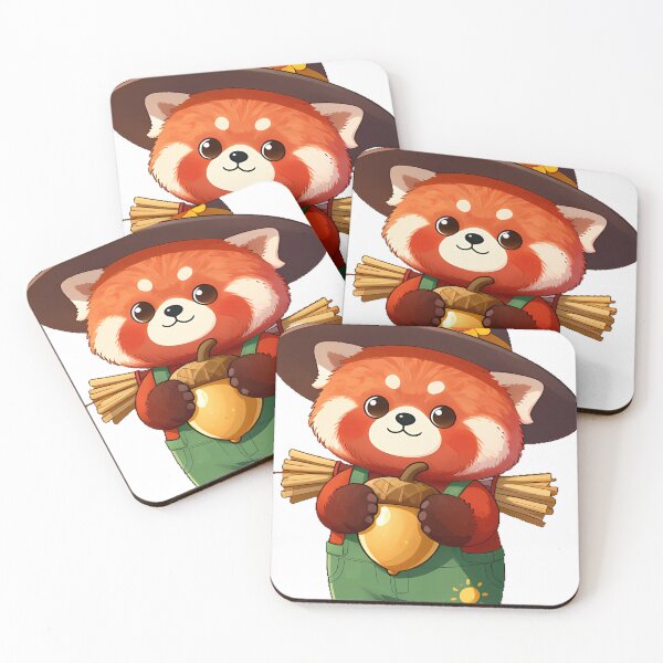 Item preview, Cute Red Panda Scarecrow Icon designed and sold by pumsquare.