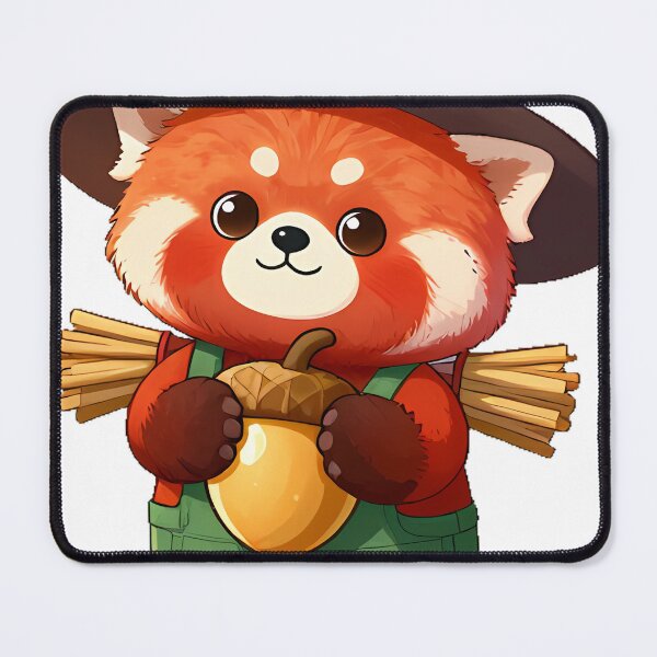 Item preview, Cute Red Panda Scarecrow Icon designed and sold by pumsquare.