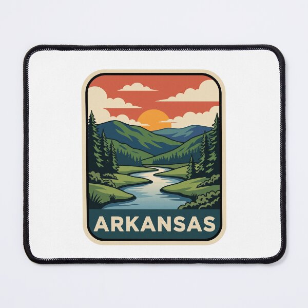 Item preview, Vintage Arkansas Ozark Mountains River Travel Art designed and sold by Paper Drip.