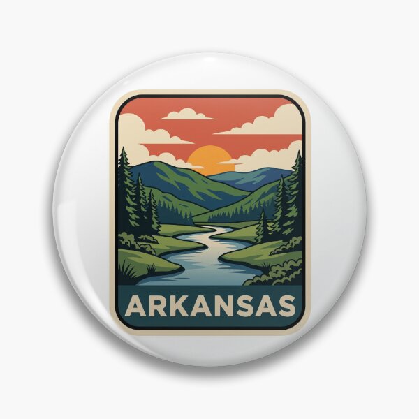 Item preview, Vintage Arkansas Ozark Mountains River Travel Art designed and sold by Paper Drip.