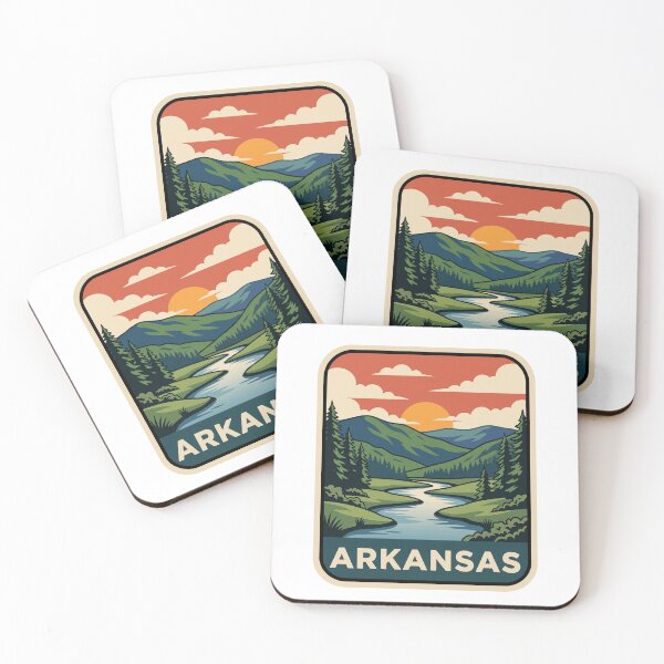 Item preview, Vintage Arkansas Ozark Mountains River Travel Art designed and sold by Paper Drip.