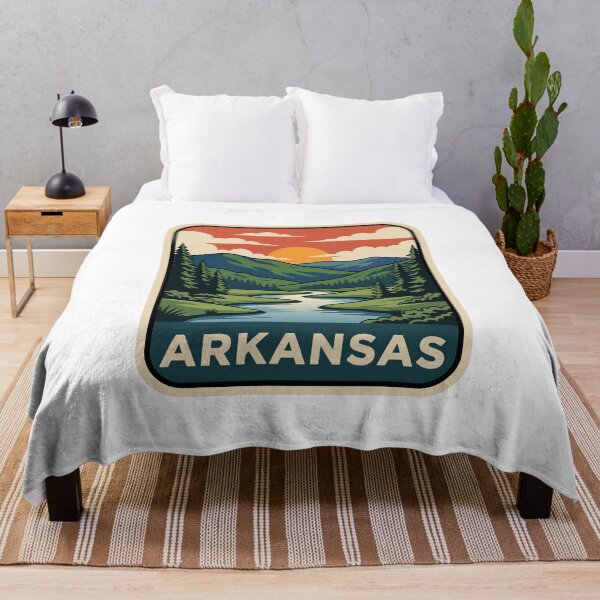 Item preview, Vintage Arkansas Ozark Mountains River Travel Art designed and sold by Paper Drip.