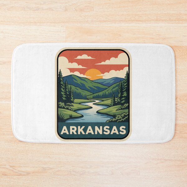 Item preview, Vintage Arkansas Ozark Mountains River Travel Art designed and sold by Paper Drip.