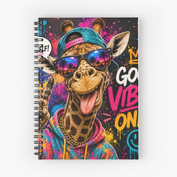 Item preview, Funny Giraffe Good Vibes Only – Cool Colorful Animal designed and sold by Molli98.