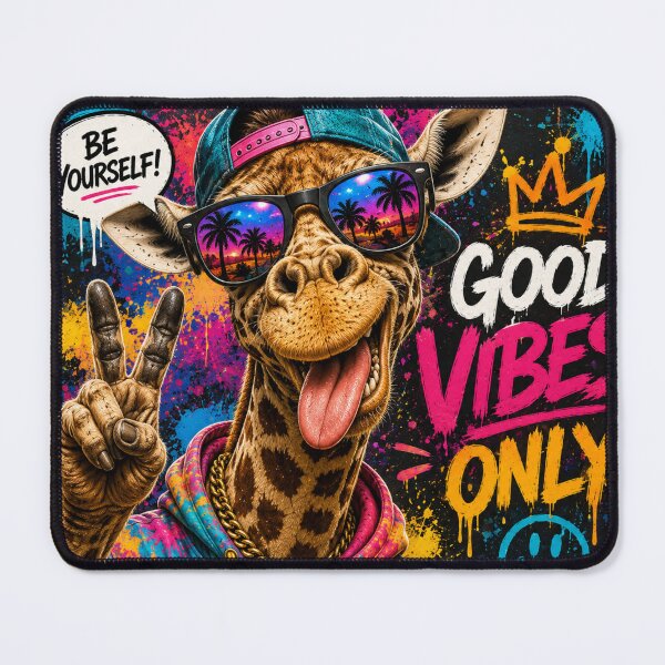 Item preview, Funny Giraffe Good Vibes Only – Cool Colorful Animal designed and sold by Molli98.