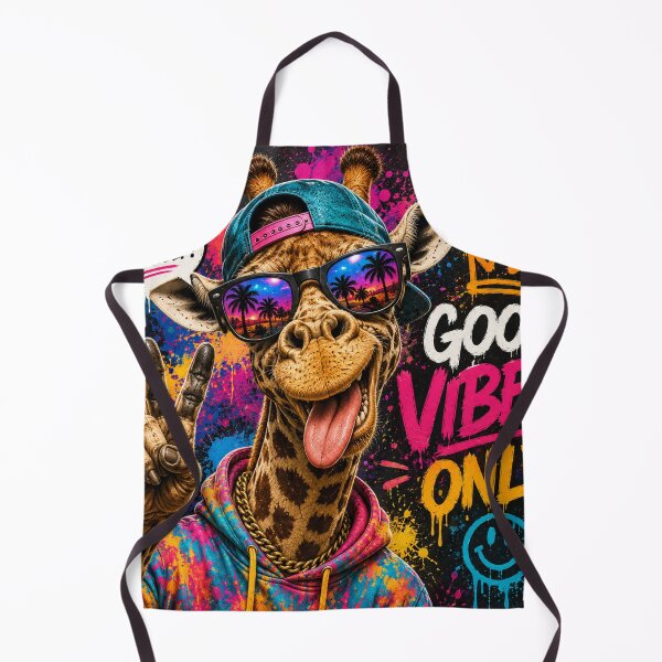 Item preview, Funny Giraffe Good Vibes Only – Cool Colorful Animal designed and sold by Molli98.