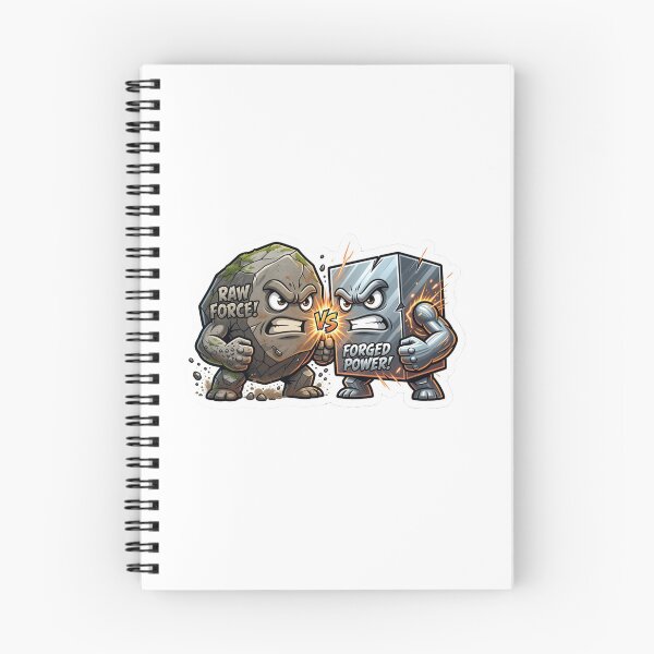 Item preview, Raw Stone Versus Forged Steel Power Clash Sticker designed and sold by Imaginarium of Chaos falcon88 .
