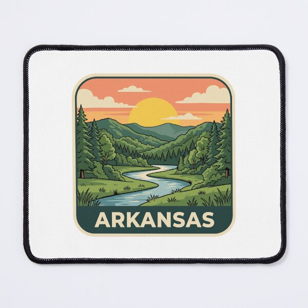 Item preview, Vintage Arkansas Ozark Mountains River Travel Art designed and sold by Paper Drip.