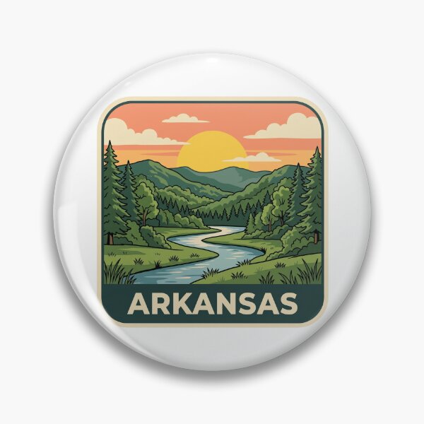 Item preview, Vintage Arkansas Ozark Mountains River Travel Art designed and sold by Paper Drip.