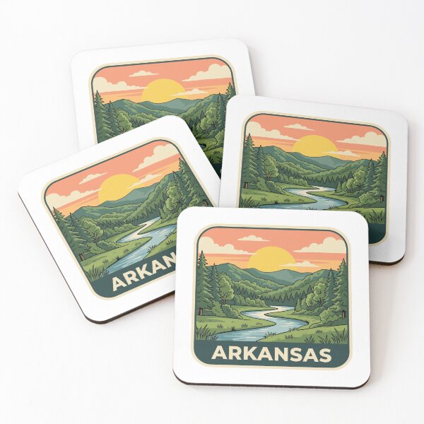Item preview, Vintage Arkansas Ozark Mountains River Travel Art designed and sold by Paper Drip.
