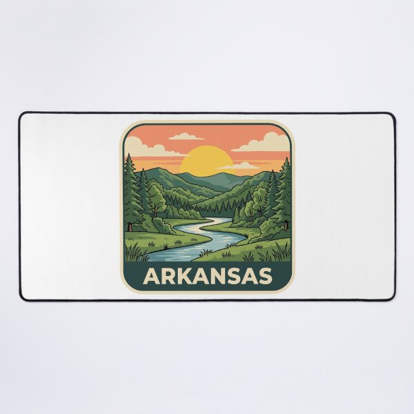 Item preview, Vintage Arkansas Ozark Mountains River Travel Art designed and sold by Paper Drip.