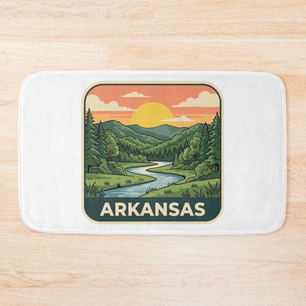 Item preview, Vintage Arkansas Ozark Mountains River Travel Art designed and sold by Paper Drip.