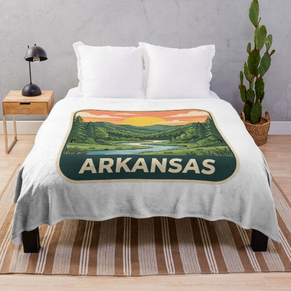 Item preview, Vintage Arkansas Ozark Mountains River Travel Art designed and sold by Paper Drip.