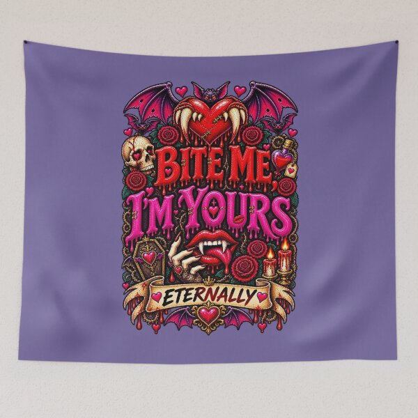 Item preview, DARK LOVE ❤️ - MONSTER ROMANCE COLLETION -  VAMPIRE LOVE -  BITE ME, I'M YOURS - ETERNALLY - v3 designed and sold by WheelieGdArt.
