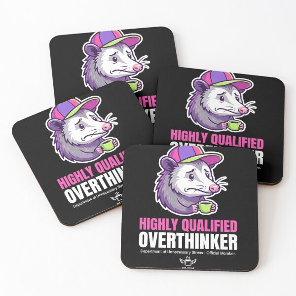 Item preview, Highly Qualified Overthinker Funny Opossum Meme Graphic designed and sold by Kaaf's Mart.
