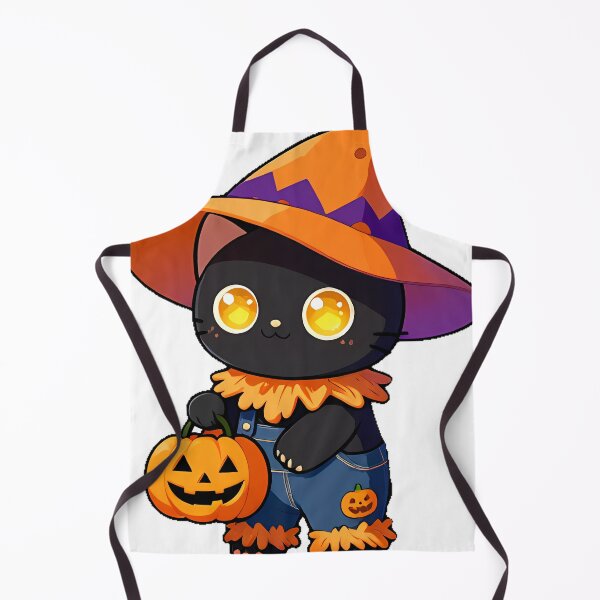 Item preview, Cute Black Cat Scarecrow Icon designed and sold by pumsquare.