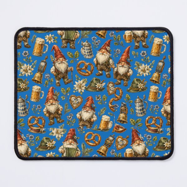 Item preview, Bavarian Gnome Seamless Pattern – Vintage Alpine Folk Design designed and sold by Alpine-Ink.