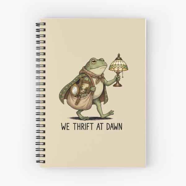 Item preview, We thrift at dawn - Funny Vintage Frog designed and sold by fildstudio.