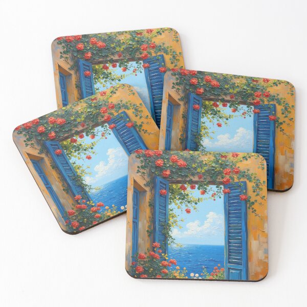 Item preview, Sunlit Mediterranean Window View designed and sold by Mary Spencer.