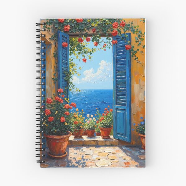 Item preview, Sunlit Mediterranean Window View designed and sold by Mary Spencer.