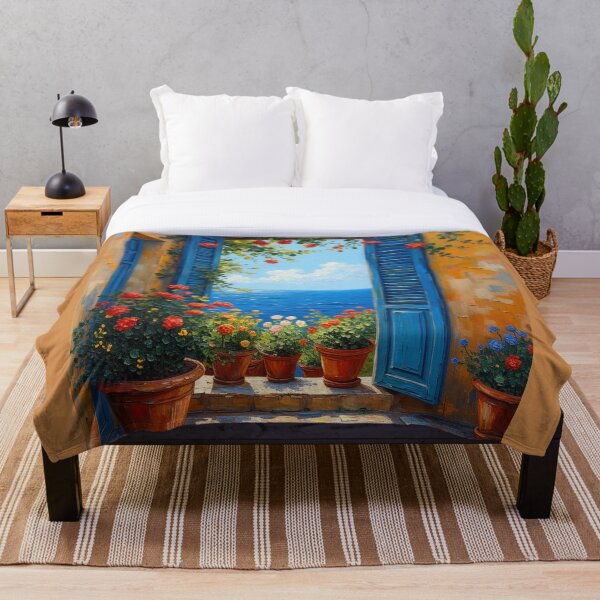 Item preview, Sunlit Mediterranean Window View designed and sold by Mary Spencer.