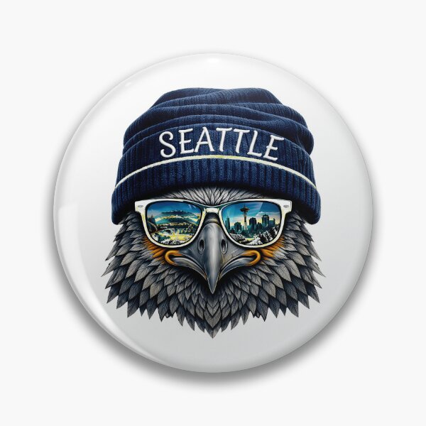 Item preview, Seattle Eagle Portrait With Urban Adventure Style designed and sold by DianeGran98068.
