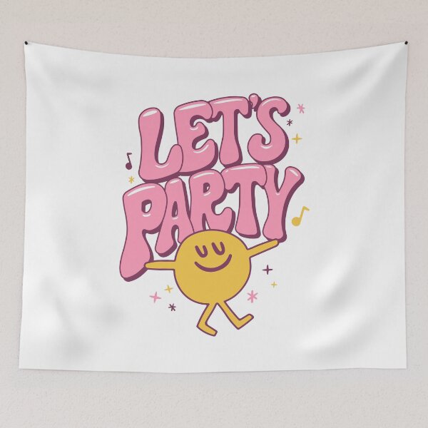 Item preview, Let's Party | Retro Smiley Party designed and sold by Zerhof.
