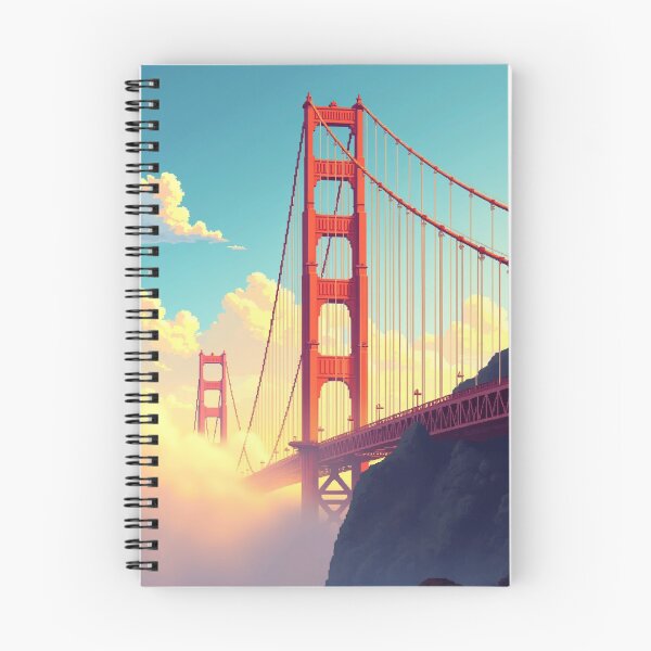 Item preview, Sunny Foggy Golden Gate Bridge Pixel Art designed and sold by grzezzz.