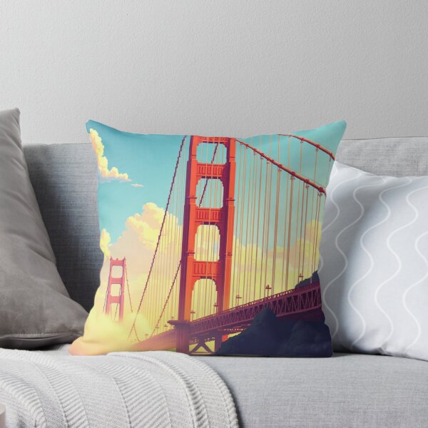 Item preview, Sunny Foggy Golden Gate Bridge Pixel Art designed and sold by grzezzz.