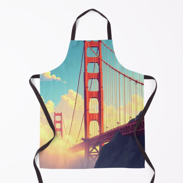 Item preview, Sunny Foggy Golden Gate Bridge Pixel Art designed and sold by grzezzz.