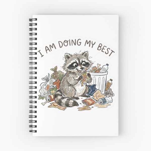 Item preview, I Am Doing My Best Raccoon Meme Die-Cut Sticker, Ugly Cute Absurdist Decal designed and sold by KreatoLab.