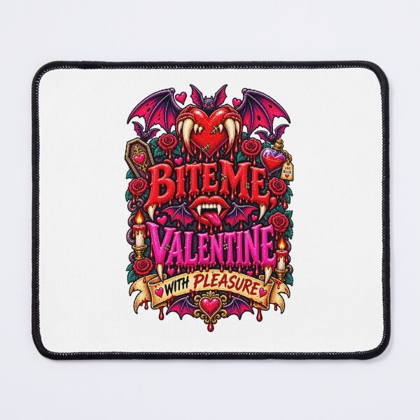 Item preview, DARK LOVE ❤️ - MONSTER ROMANCE COLLETION - VAMPIRE LOVE - BITE ME, VALENTINE - WITH PLEASURE designed and sold by WheelieGdArt.
