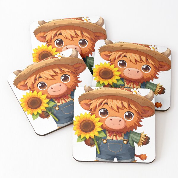 Item preview, Cute Highland Cow Scarecrow Icon designed and sold by pumsquare.