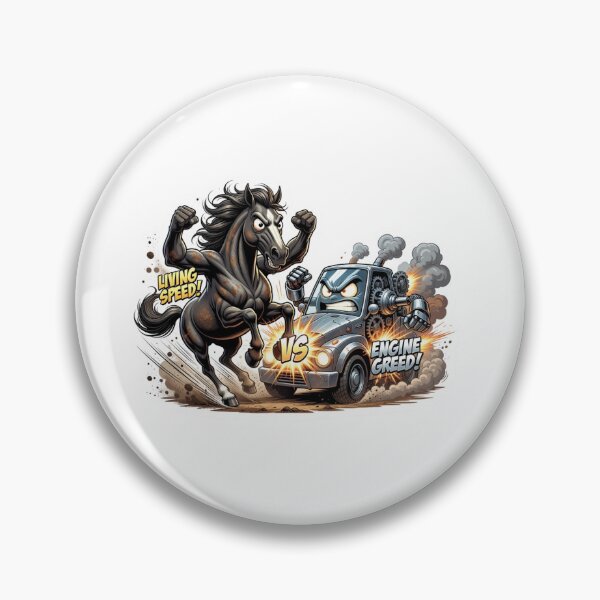 Item preview, Wild Horse Versus Mechanical Vehicle Speed Clash Sticker designed and sold by Imaginarium of Chaos falcon88 .